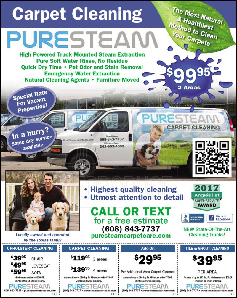 Madison Carpet Cleaning Specials PureSteam
