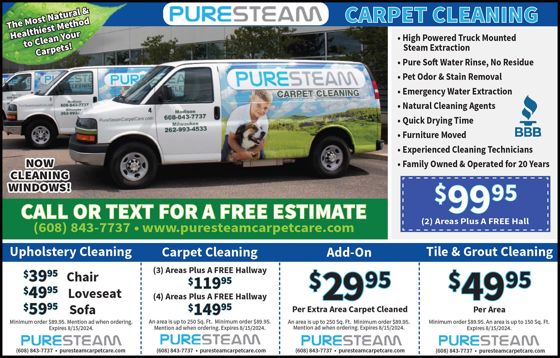 PureSteam Carpet Cleaning Coupons