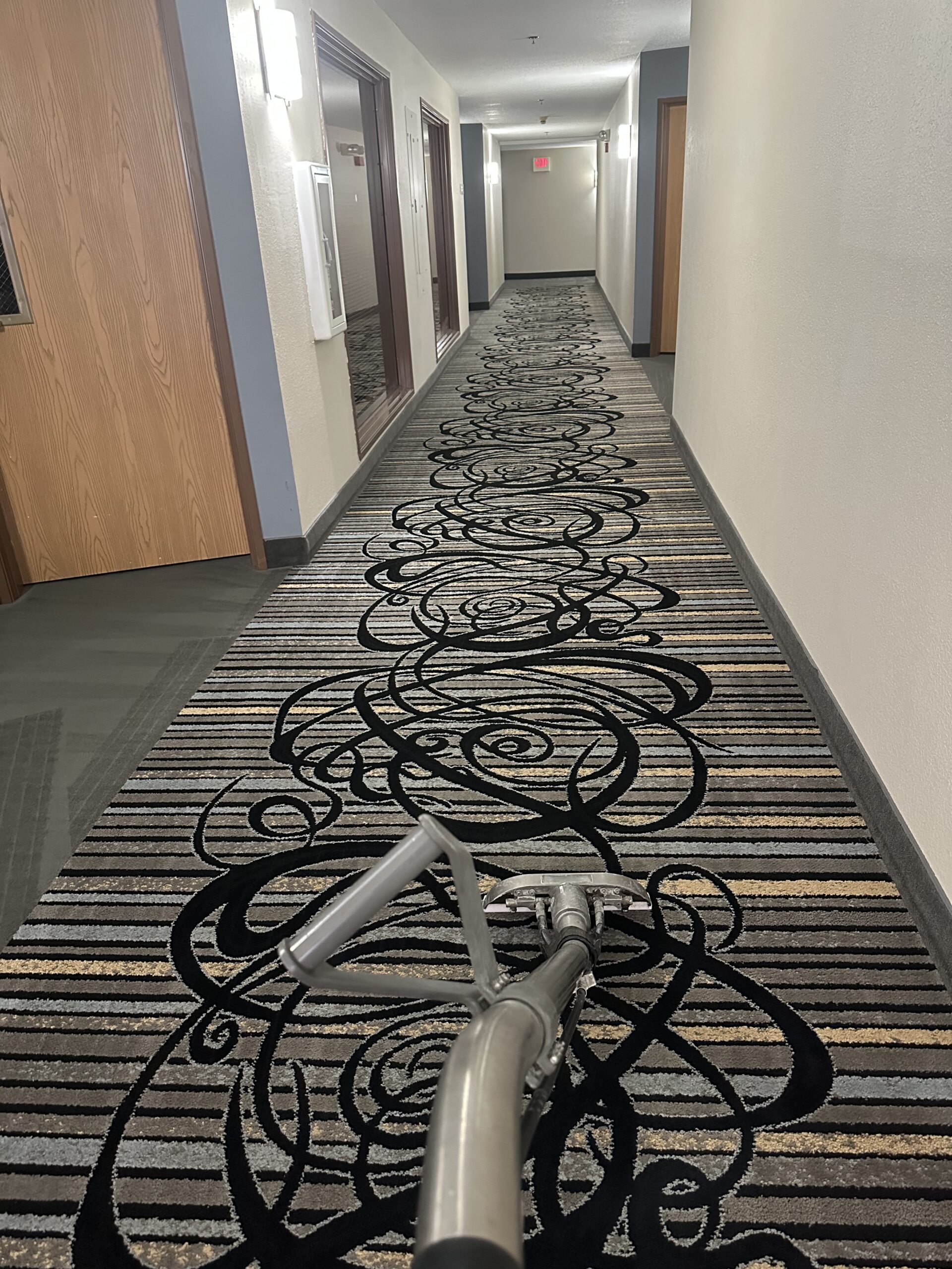 carpet cleaning project for hotel in Fitchburg
